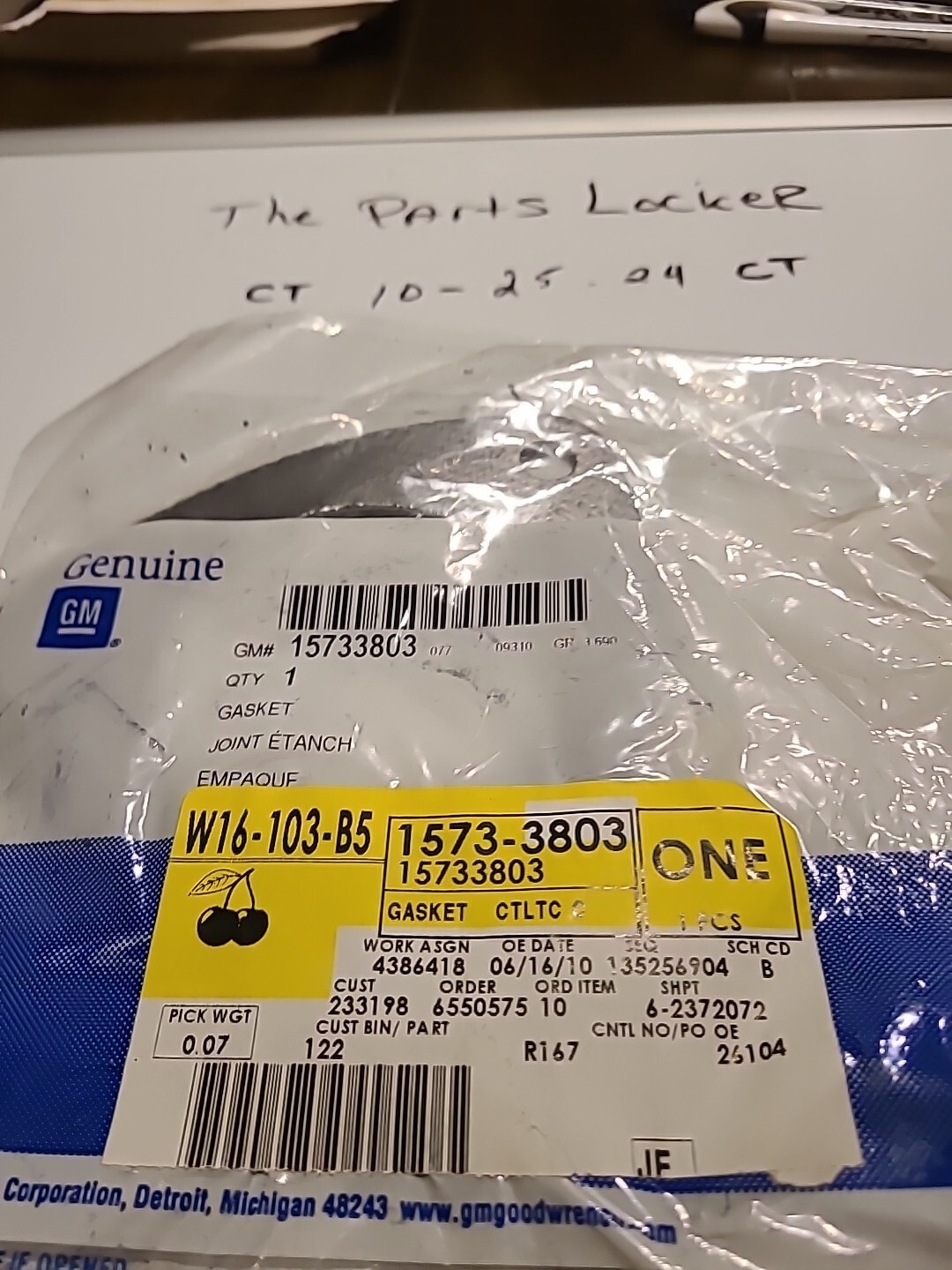 GENUINE GM 15733803 EXHAUST CATALYTIC CONVERTER GASKET NEW OEM