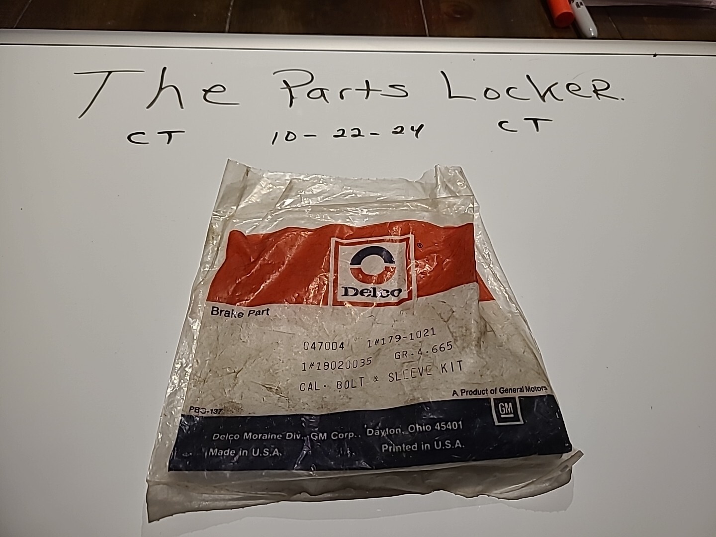 GENUINE GM 18020035 BOLT AND SLEEVE