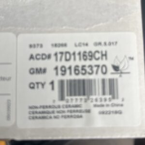 GENUINE GM ACDELCO 17D1169CH / GM 19165370 BRAKE PAD SET (MSRP $145)