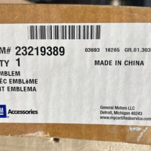 GM 23219389 Body Emblem *Black)