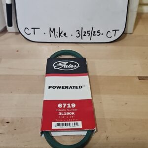 Gates 6719  Power Equipment Accessory Drive Belt -  3L 3/8" X 19"