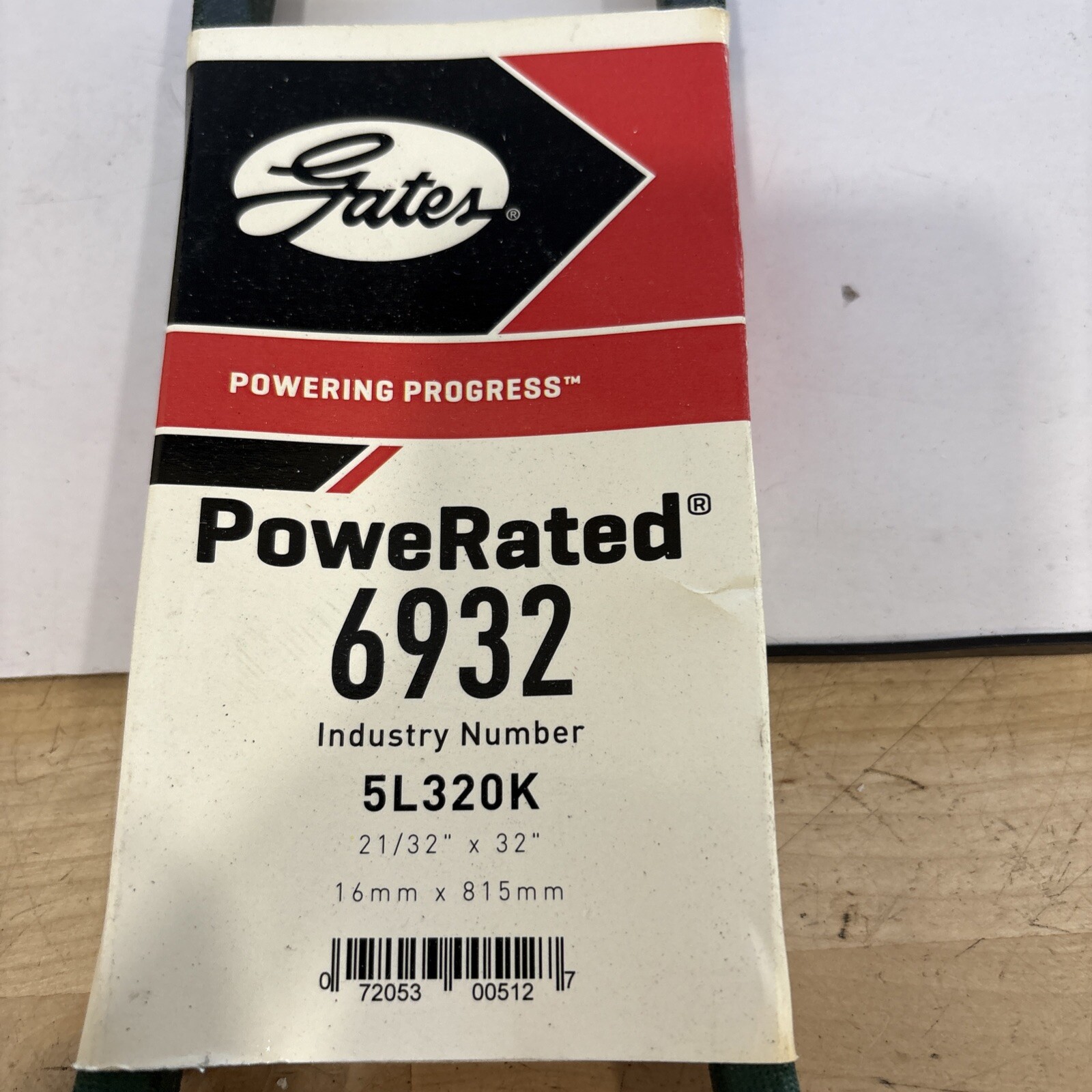 Gates 6932 PoweRated FHP Medium Horse-Power V-Belt 21/32” x 32” - Image 3