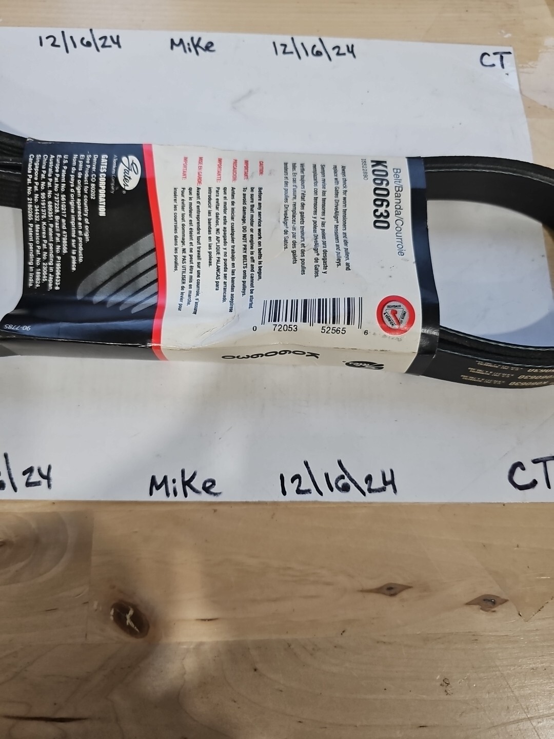 Gates K060630 Micro-V Serpentine Drive Belt NEW - Image 3