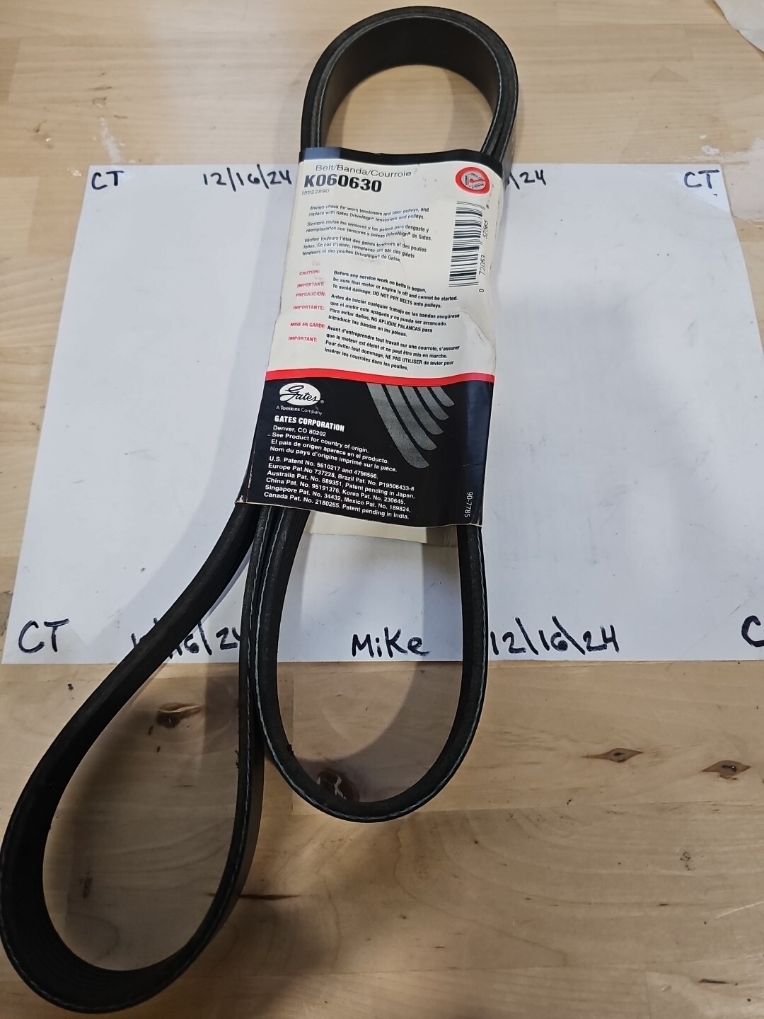 Gates K060630 Micro-V Serpentine Drive Belt NEW - Image 5