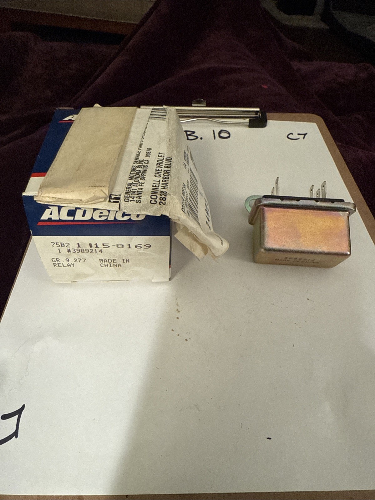 Genuine 68-71 Corvette Wiper Motor 77-79 Vette AC Blower Motor RELAY 3989214 - Image 5