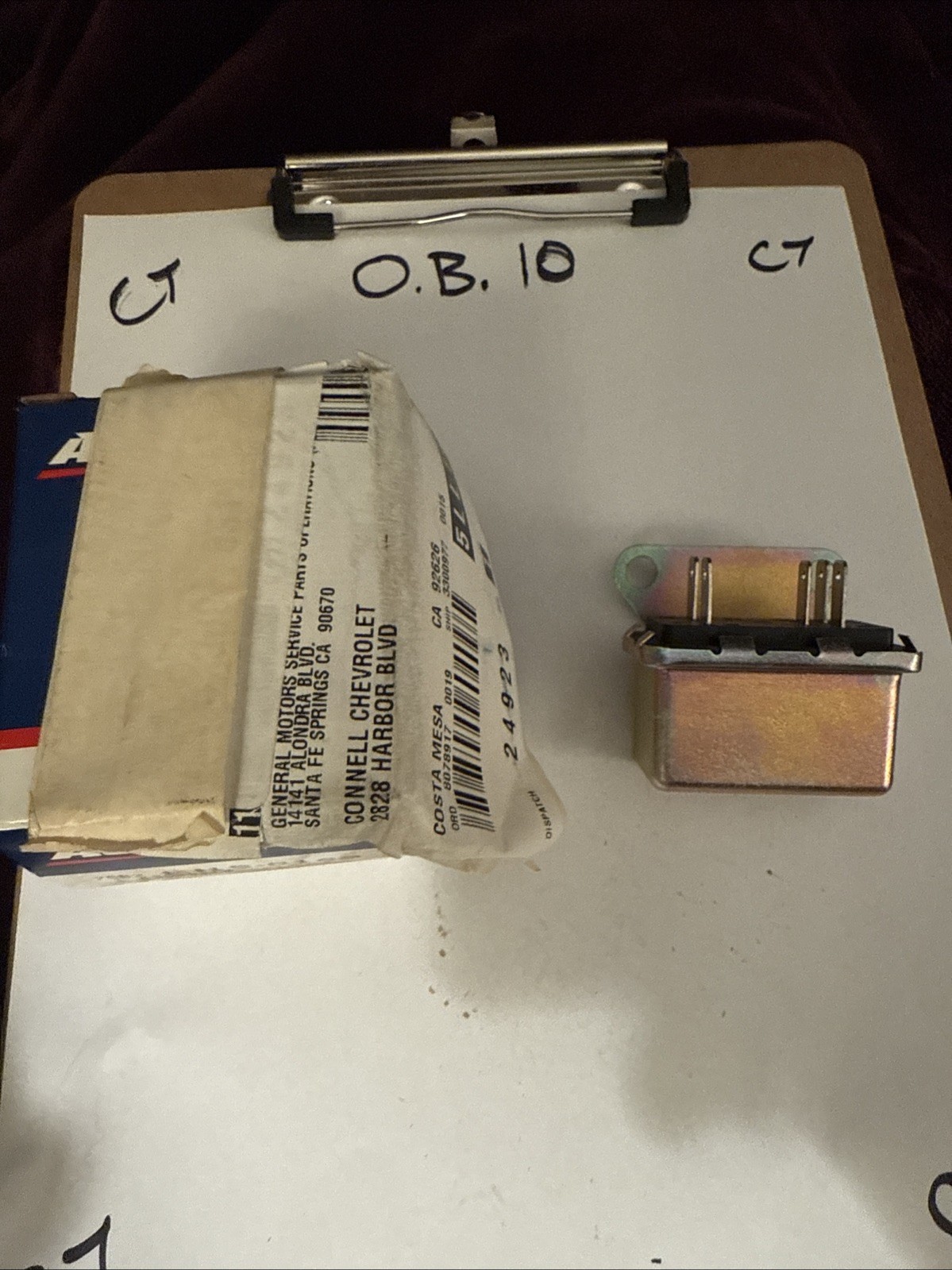 Genuine 68-71 Corvette Wiper Motor 77-79 Vette AC Blower Motor RELAY 3989214 - Image 6