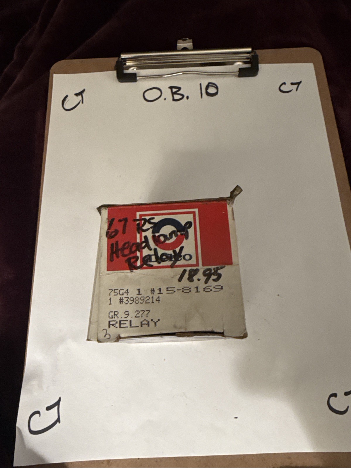 Genuine 68-71 Corvette Wiper Motor 77-79 Vette AC Blower Motor RELAY 3989214 - Image 7