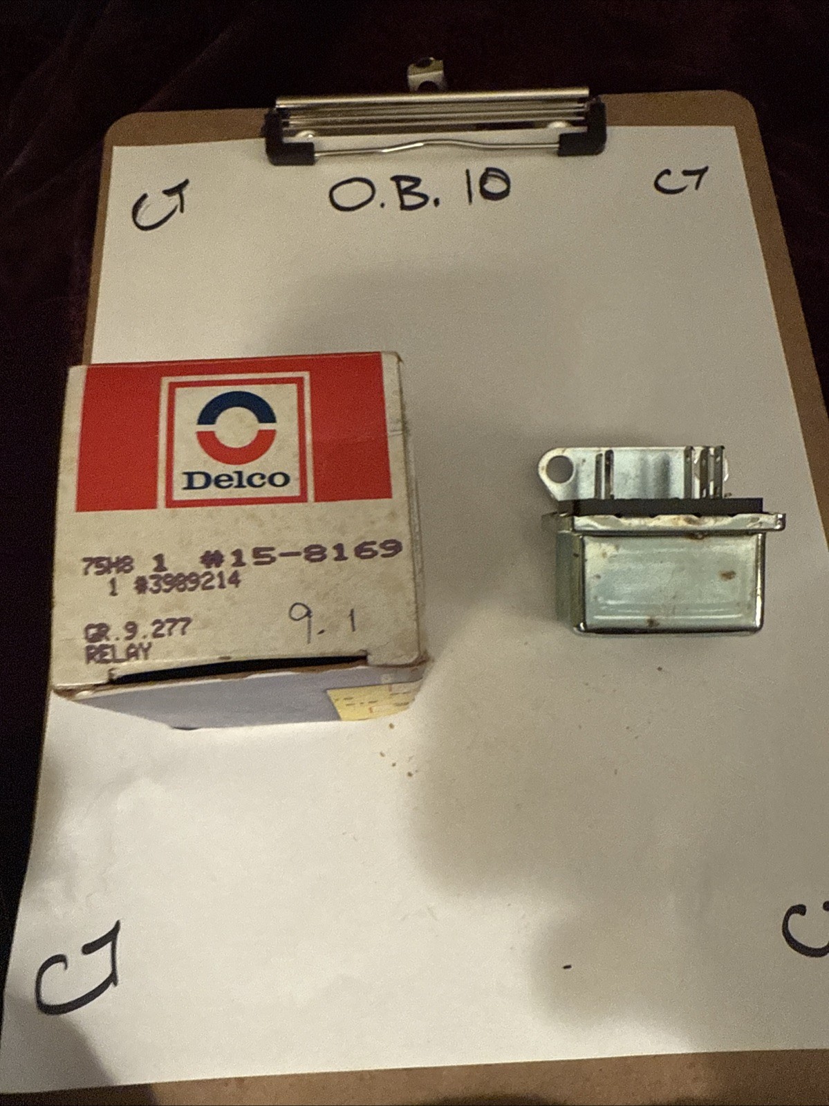 Genuine 68-71 Corvette Wiper Motor 77-79 Vette AC Blower Motor RELAY 3989214