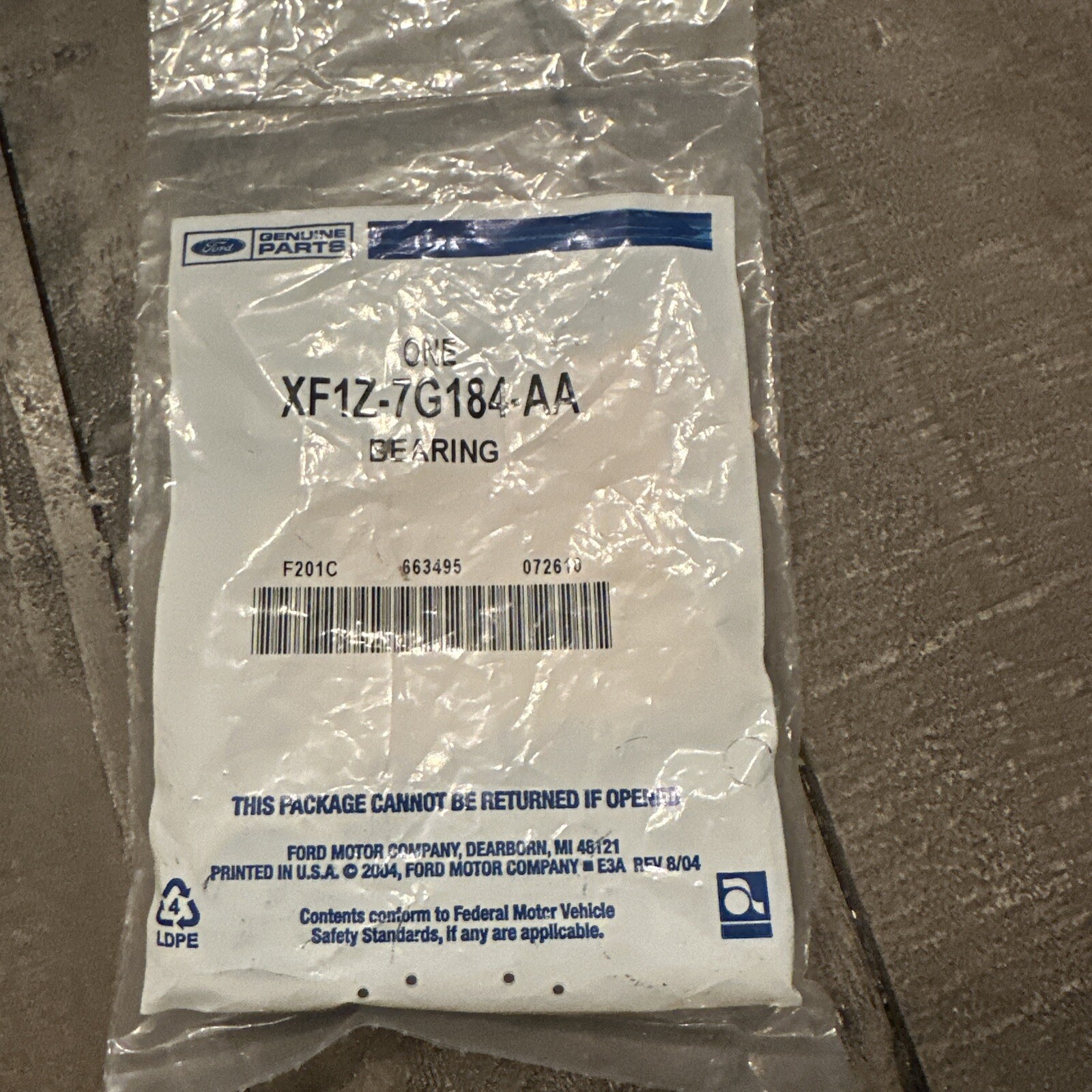 Genuine Ford Bearing XF1Z-7G184-AA