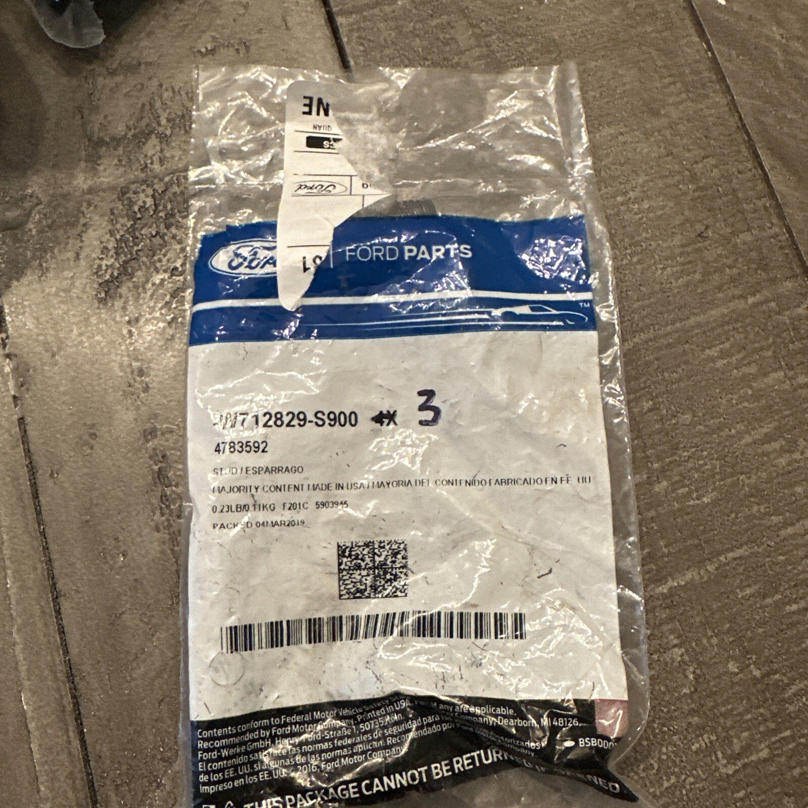 Genuine Ford Catalytic Converter Stud W712829-S900 (3) Items