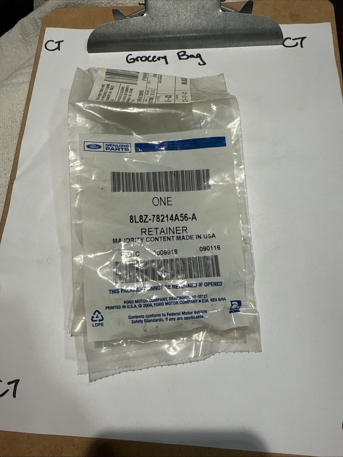 Genuine Ford Door Glass Retainer 8L8Z-78214A56-A