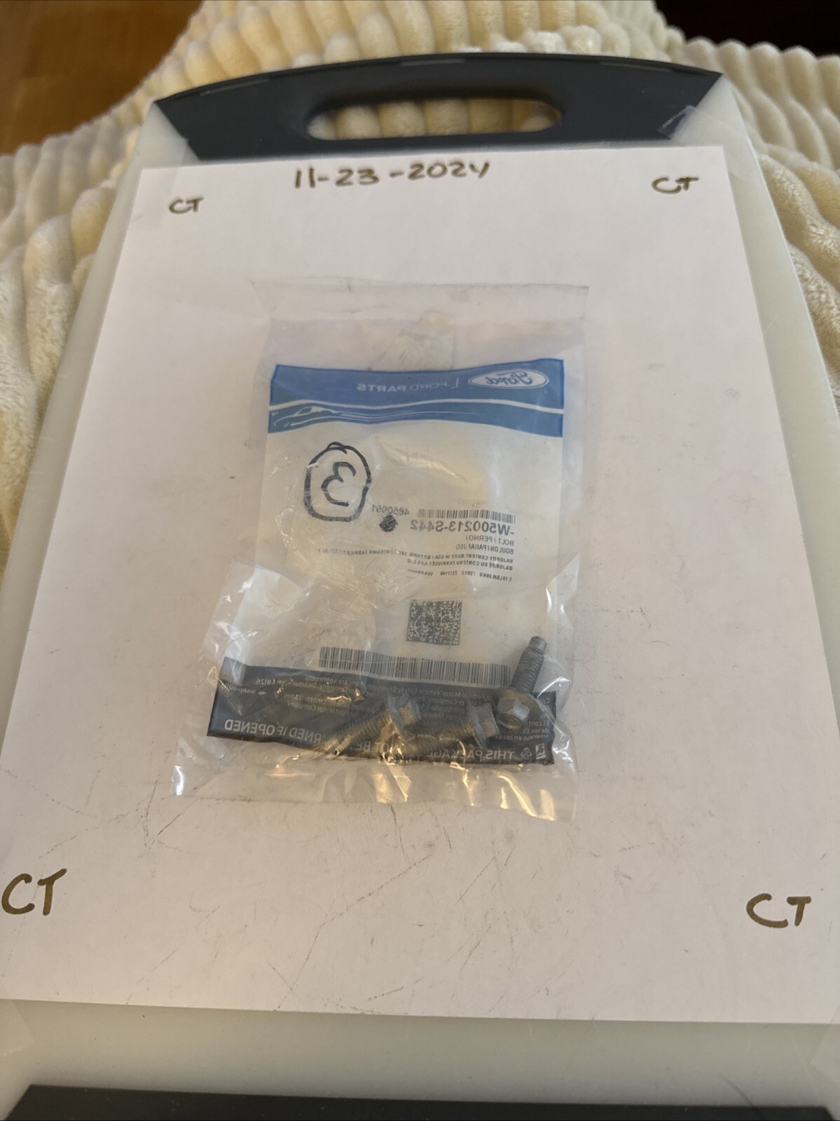 Genuine Ford Engine Control Module (ECM) Cover Bolt W500213-S442 (3) Bolts Ford - Image 3