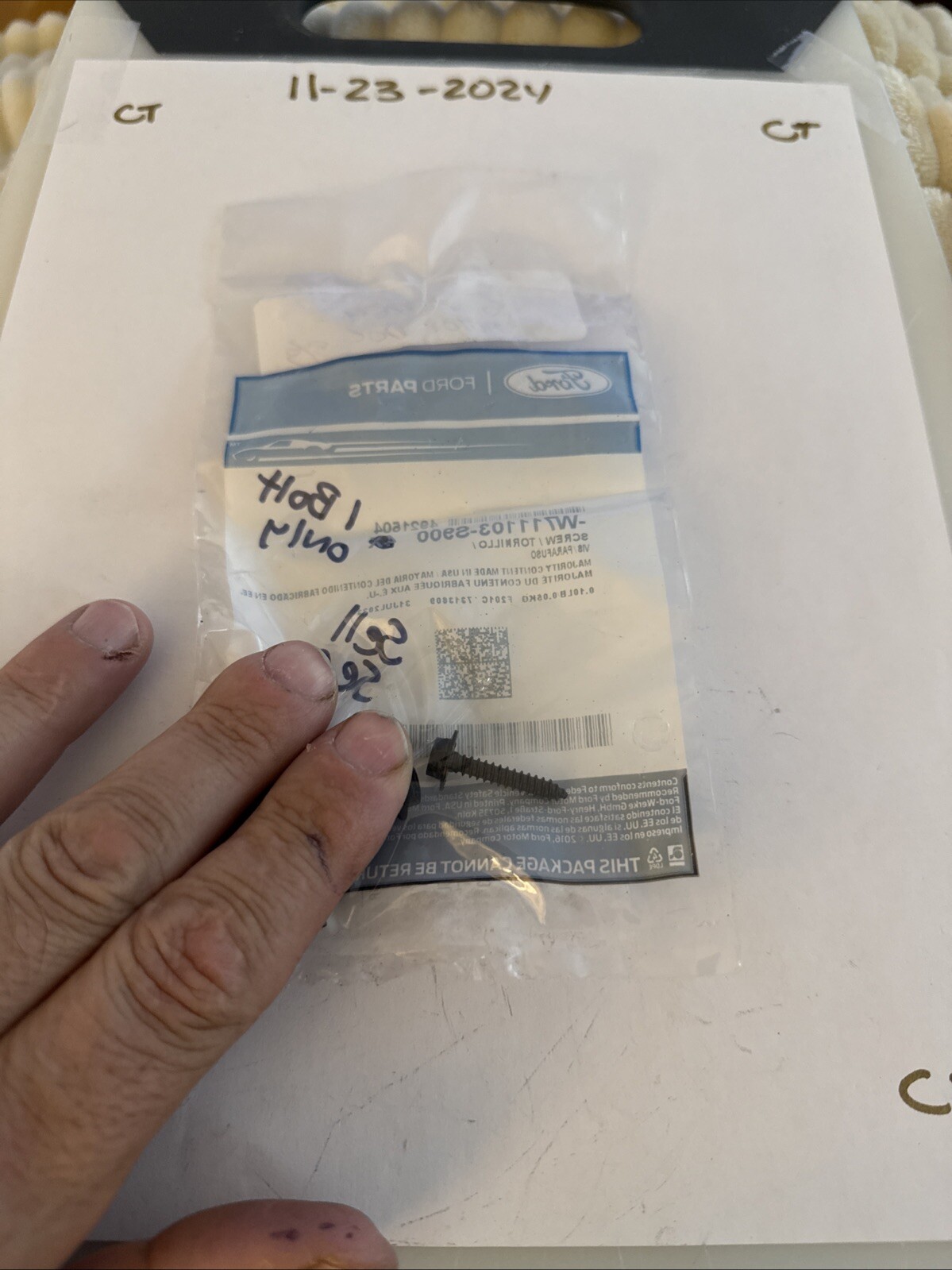 Genuine Ford Fuel Tank Strap Bolt -W711103-S900 - Image 3