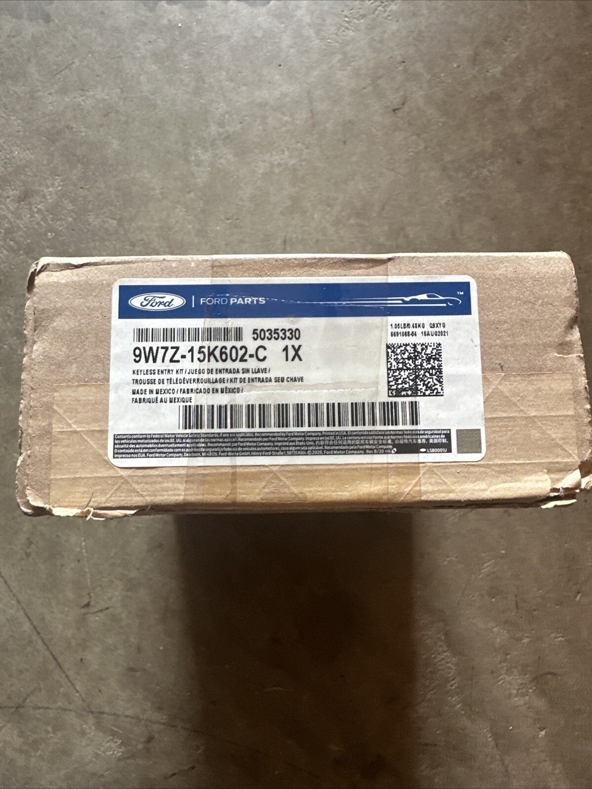 Genuine Ford Kit - Keyless Entry - Cntlr & OEM 9W7Z15K602C