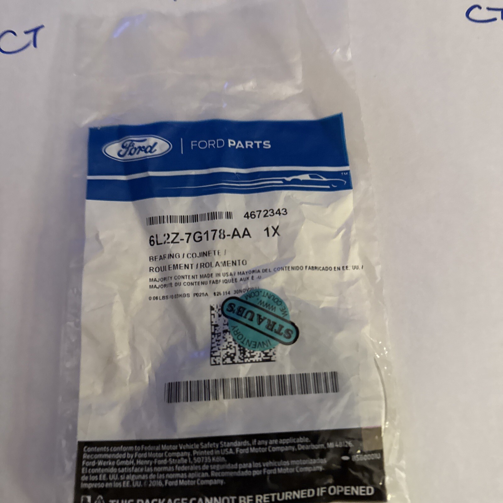 Genuine Ford OE Bearing 6L2Z-7G178-AA - Image 3