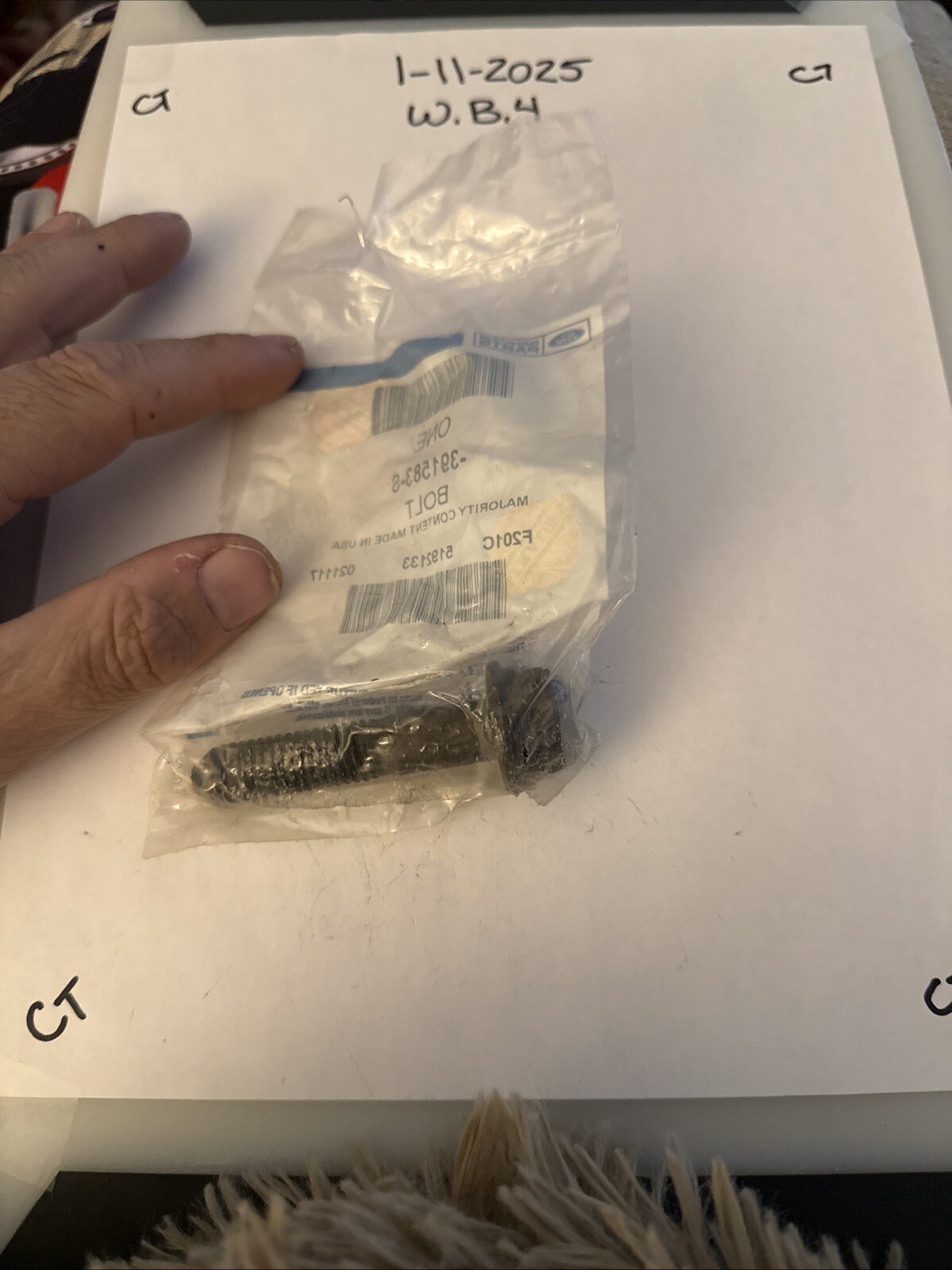 Genuine Ford OE Bolt 391583-S - Image 3