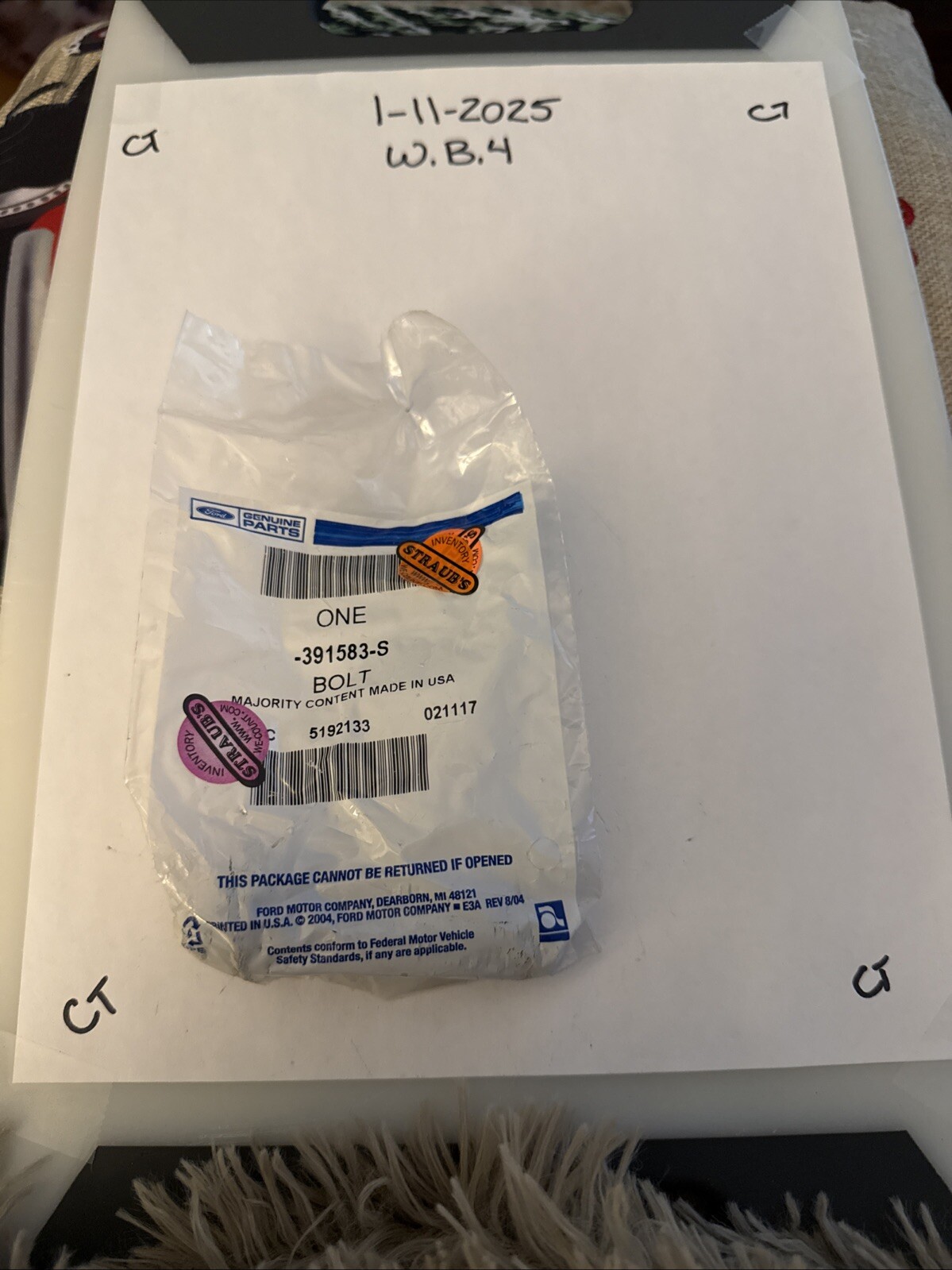 Genuine Ford OE Bolt 391583-S