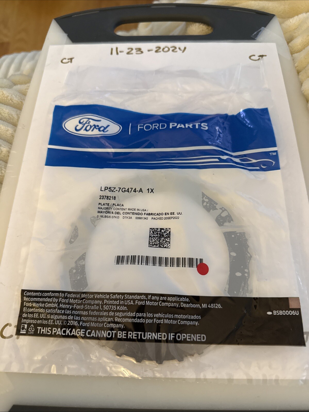 Genuine Ford Transmission Clutch Friction Plate LP5Z7G474A