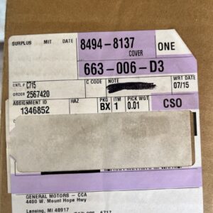 Genuine GM 84948137 Cover Assembly Seat Cushion