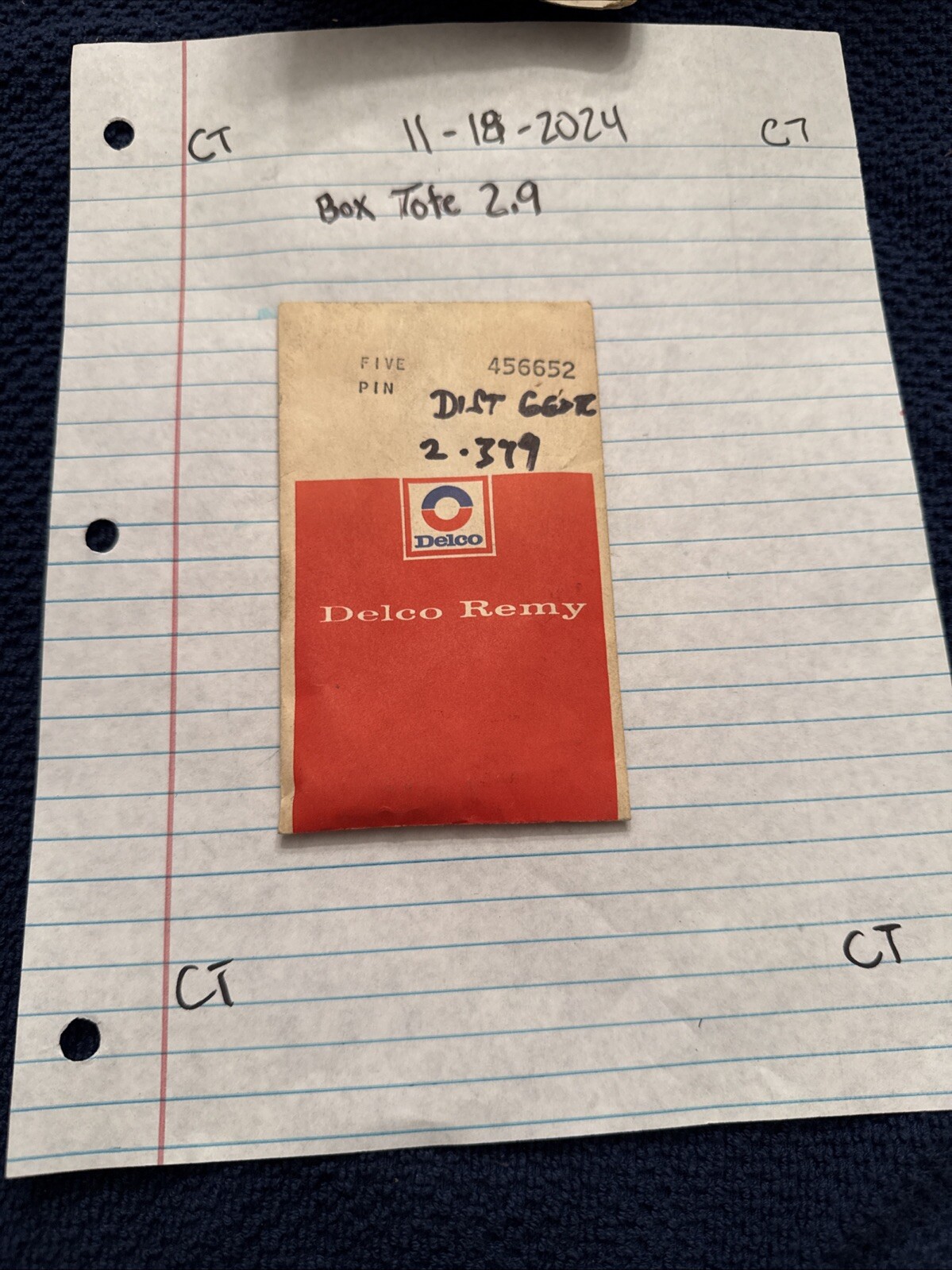 Genuine GM Delco Remy Roll Pin 456652