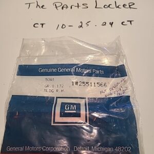 Genuine GM Front Fender Side Molding 25511566