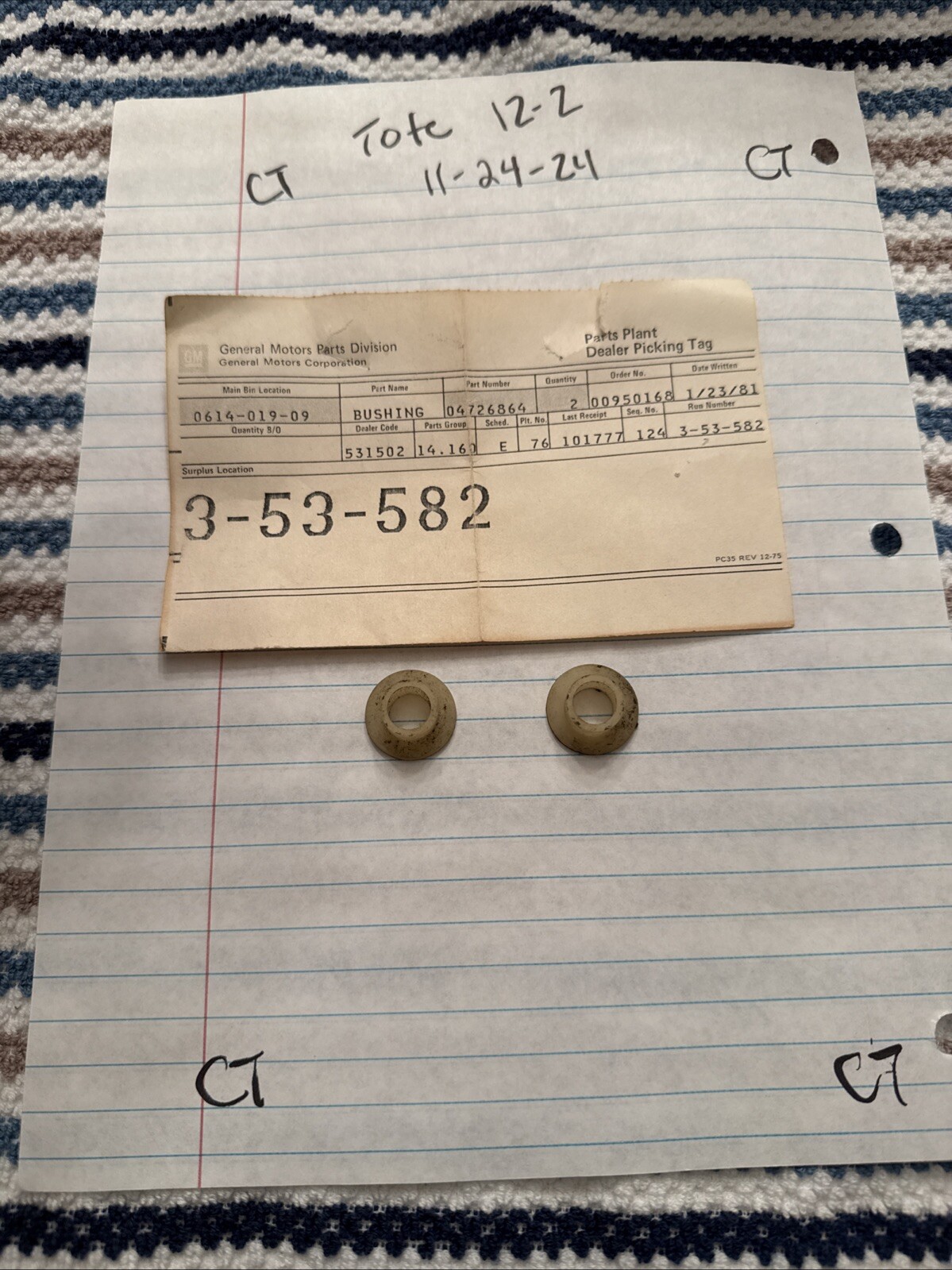 Gm Bushing 4726864 04726864 Nos OEM Original - Image 3