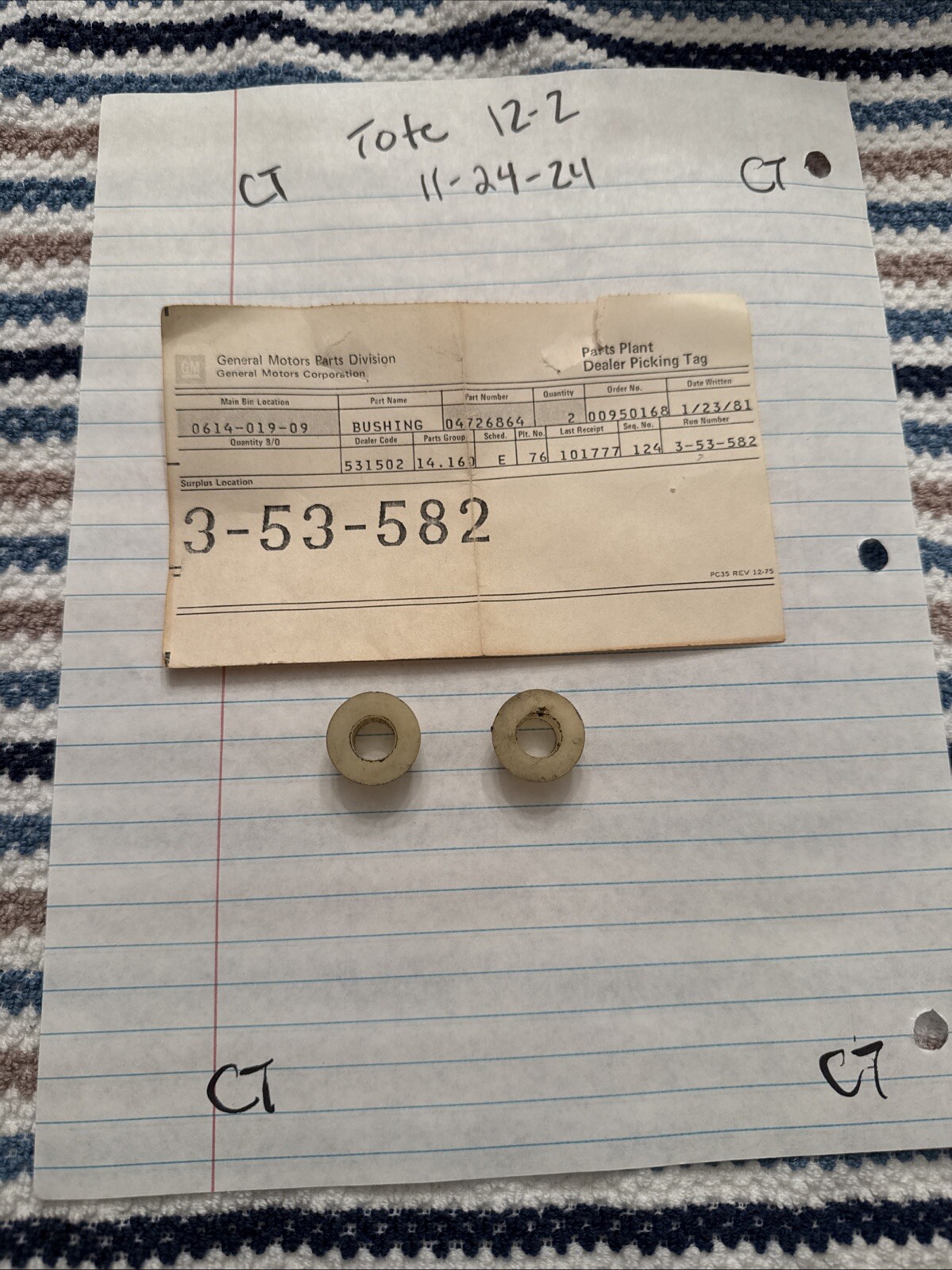 Gm Bushing 4726864 04726864 Nos OEM Original