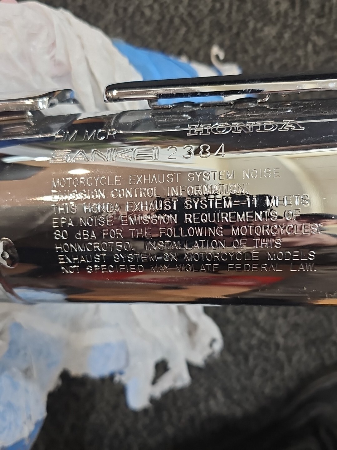 HONDA Motorcycle Exhaust System SANKEI 2384 HM MCR OEM Genuine - Image 3