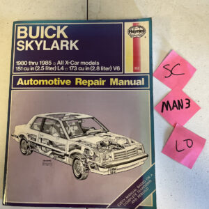 Haynes Buick Skylark Automotive Repair Manual 1980-1985