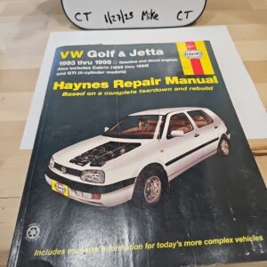 Haynes Repair Manual 96017 VW Golf & Jetta 1993 thru 1998 Gasoline and Diesel