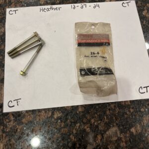 Holley 26-6 Carburetor Fuel Bowl Screws & Gasket 2 1/2" LONG