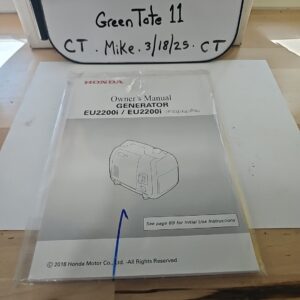 Honda EU2200i/EU2200i Companion Generator Owners Manual Brand New