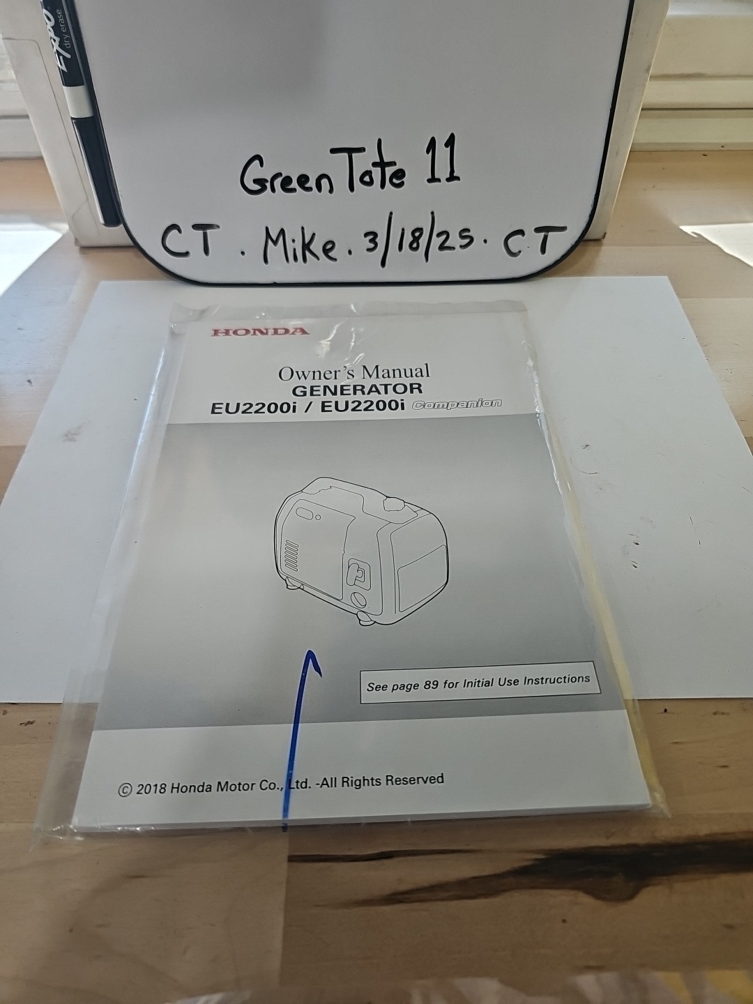 Honda EU2200i/EU2200i Companion Generator Owners Manual Brand New