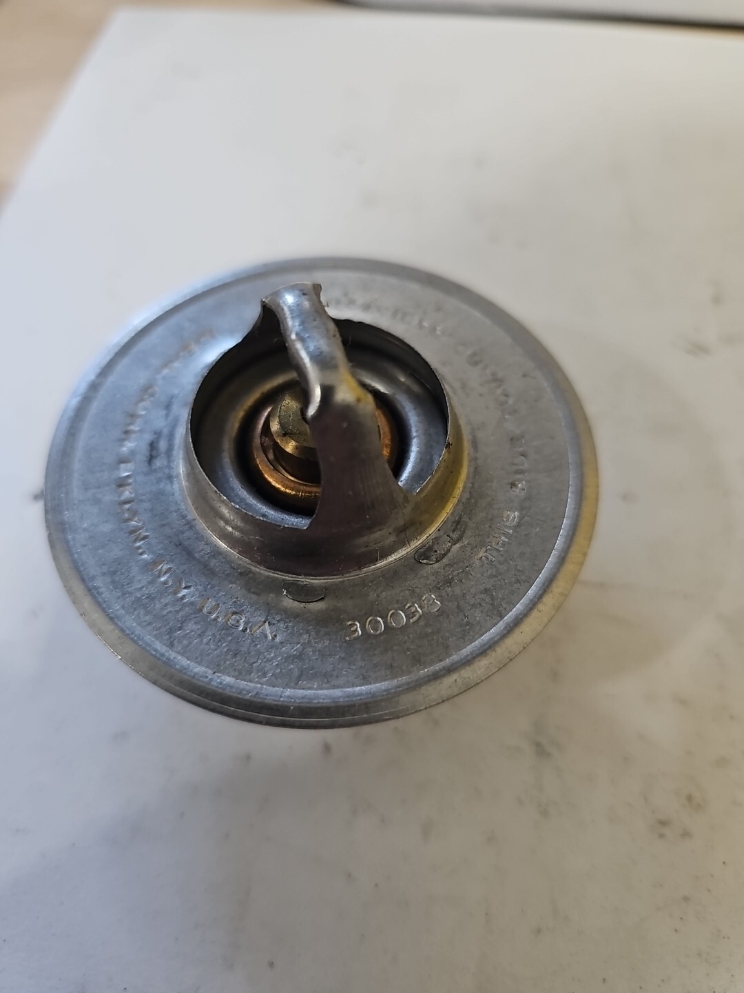 IDEAL THERMOSTAT 30038 LARGE Dia. 180 Degree, Delco 278P, Gates 5538, NOS - Image 3