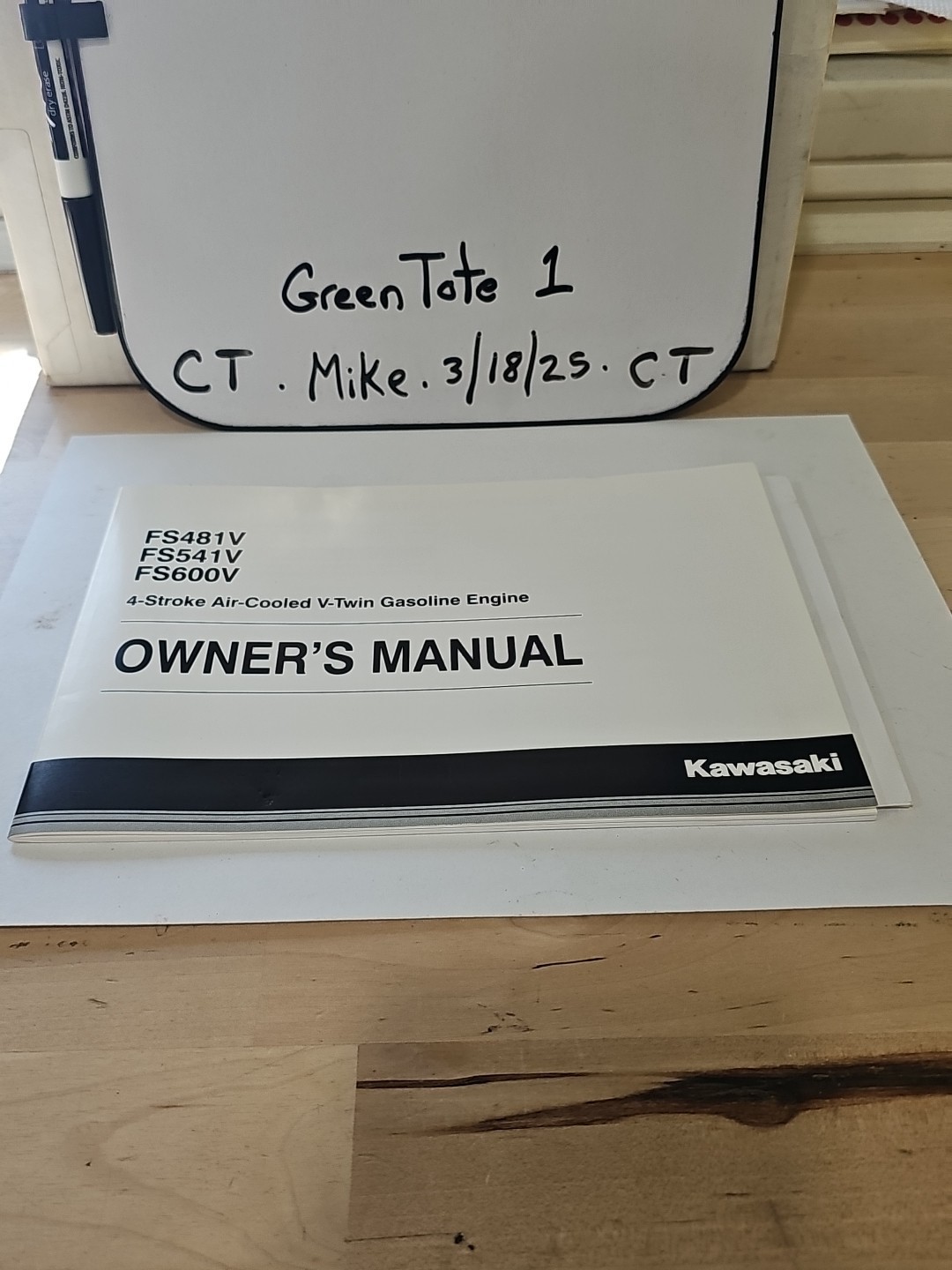 Kawasaki FS481V FS541V FS600V V-Twin Engine Owner's Manual