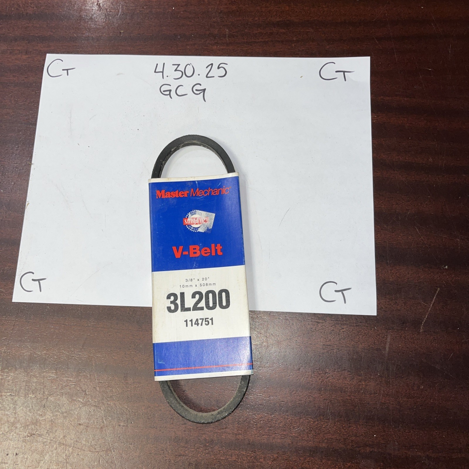 Master Mechanic 3L200 V-Belt, 114751