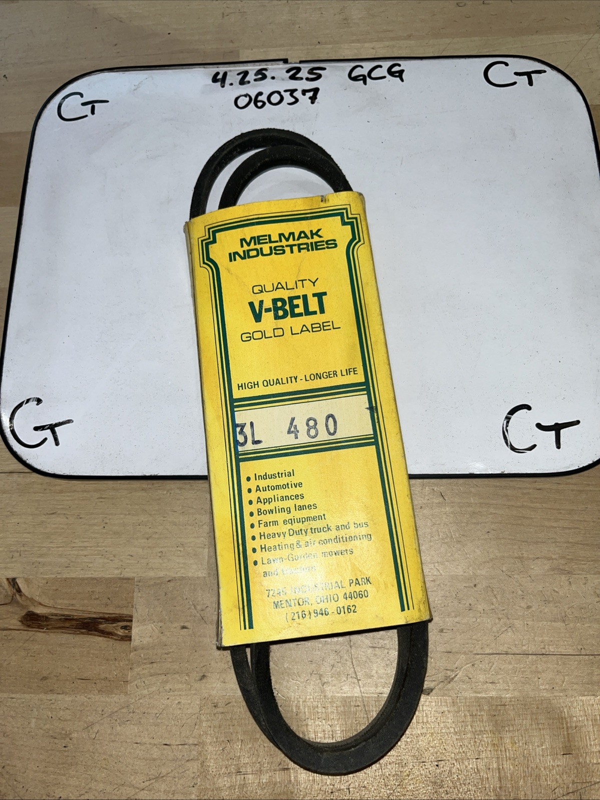 Melmak Industries V Belt 3L480