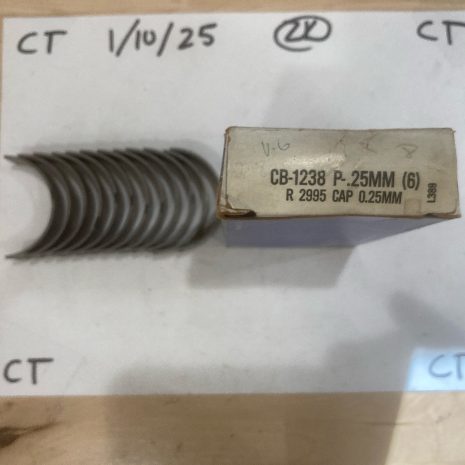 Michigan 78 Engine Bearings CB-1238 P-.25MM (6) - Image 3
