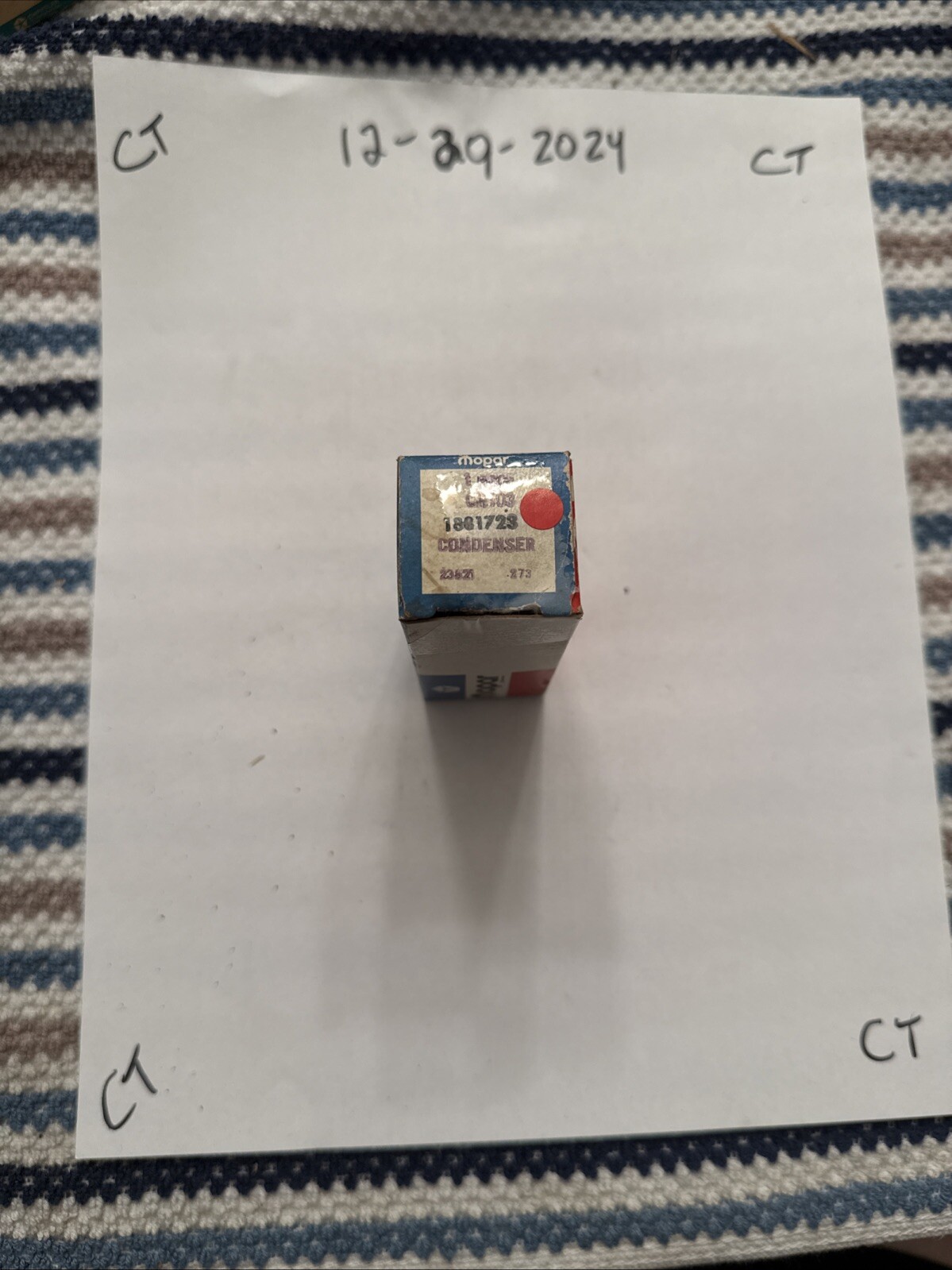 Mopar Dodge Condenser CH103 NOS 1960's Single Point P/N 1861723