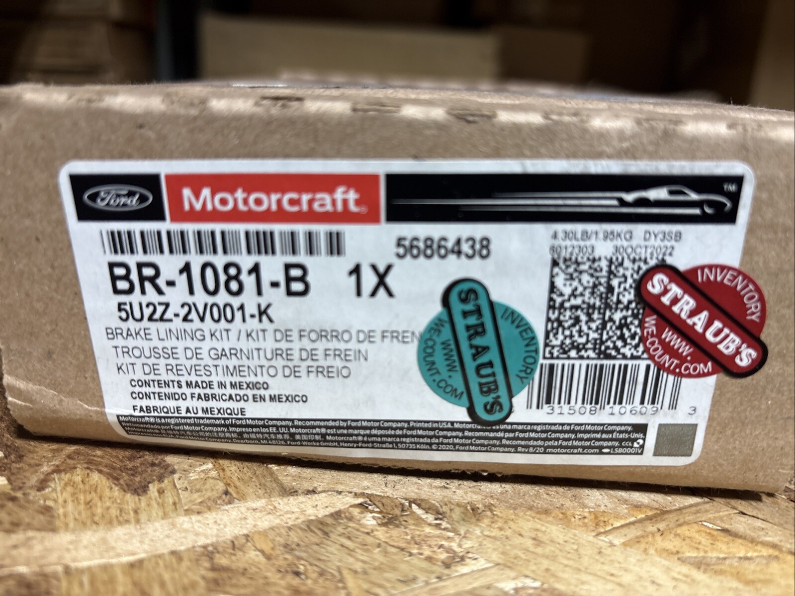 Motorcraft BR1081B Disc Pads and Brake Shoes - Disc Brake Pad Set, Front - Image 3