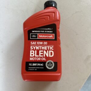 Motorcraft SAE 10W-30 Synthetic Blend Motor Oil, 1 Quart