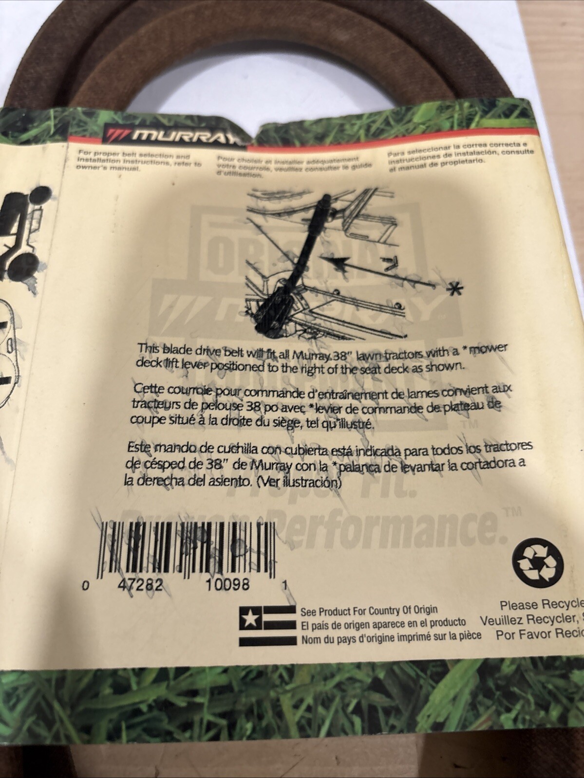 Murray 037X63MA 38" BLADE Drive BELT GENUINE FACTORY OEM 37X63 037X63 - Image 4