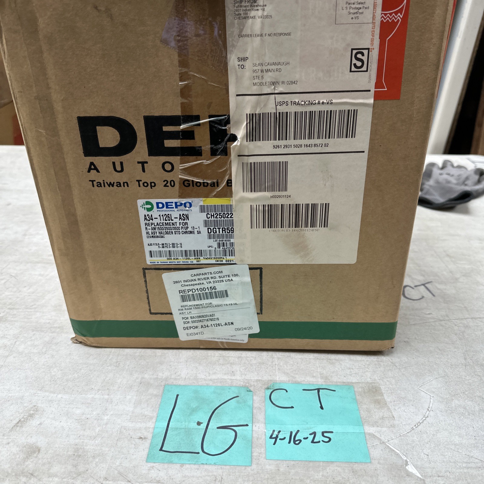 NEW DEPO for 2015-18 RAM 1500 HALOGEN 2013-18 2500 Left HEADLIGHT A34-1126L-ASN - Image 5