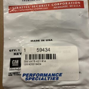NEW Genuine GM Single Sided VATS Chip Key #14 595524 26019404 UNCUT 9.53 K-Ohms