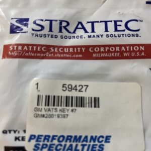 NEW Genuine GM Single Sided VATS Chip Key #7 595517 26019397 UNCUT 1.870k Ohms