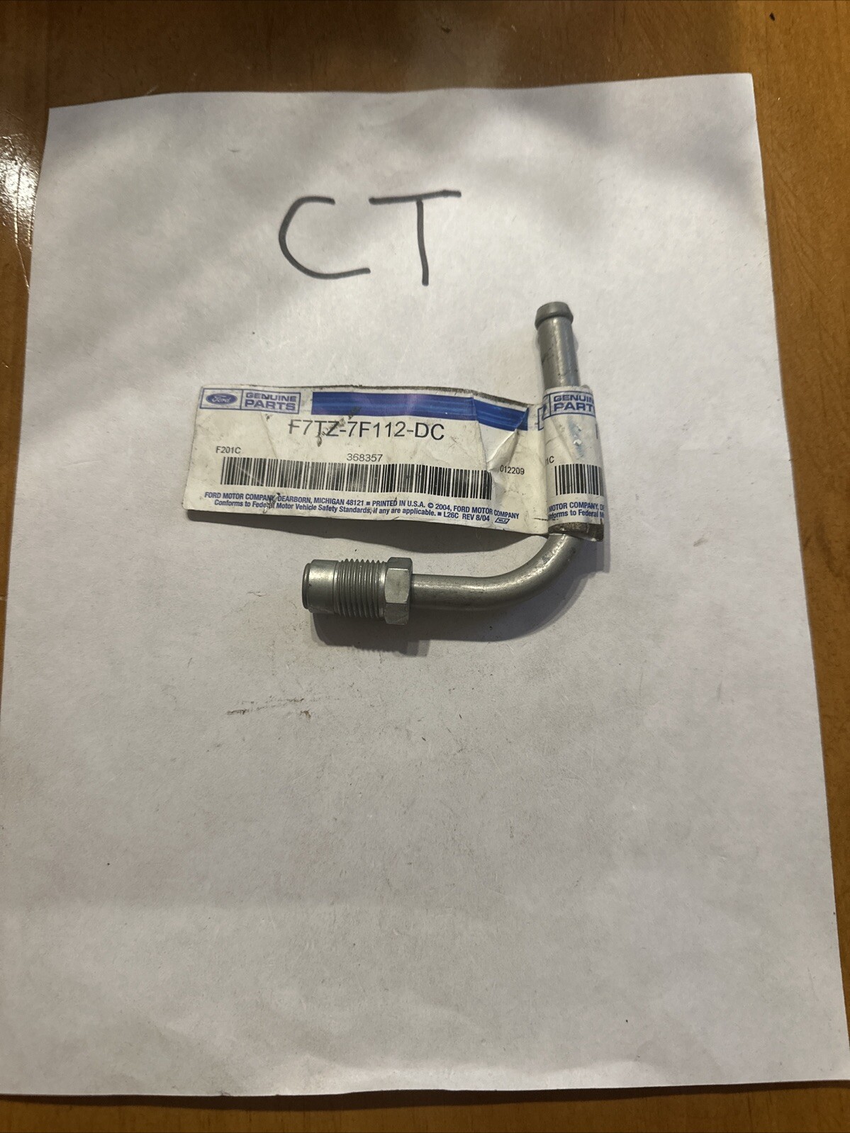 NEW OEM Ford Auto Trans Oil Cooler Tube Elbow F7TZ7F112DC Expedition F150 97-02 - Image 3