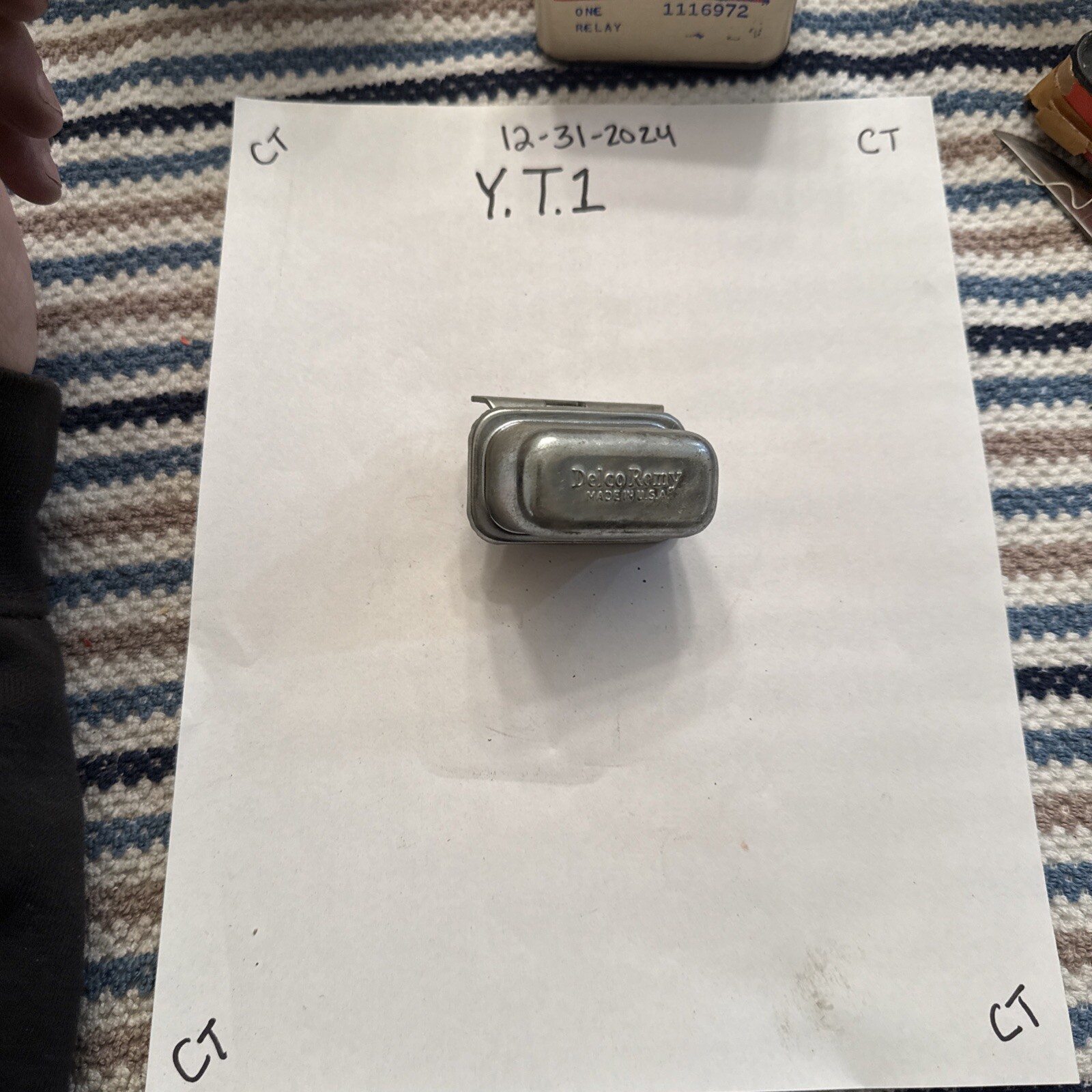 NOS 1959 Cadillac Power Seat Pontiac Delco Remy 972-12V Relay 1116972 - C447