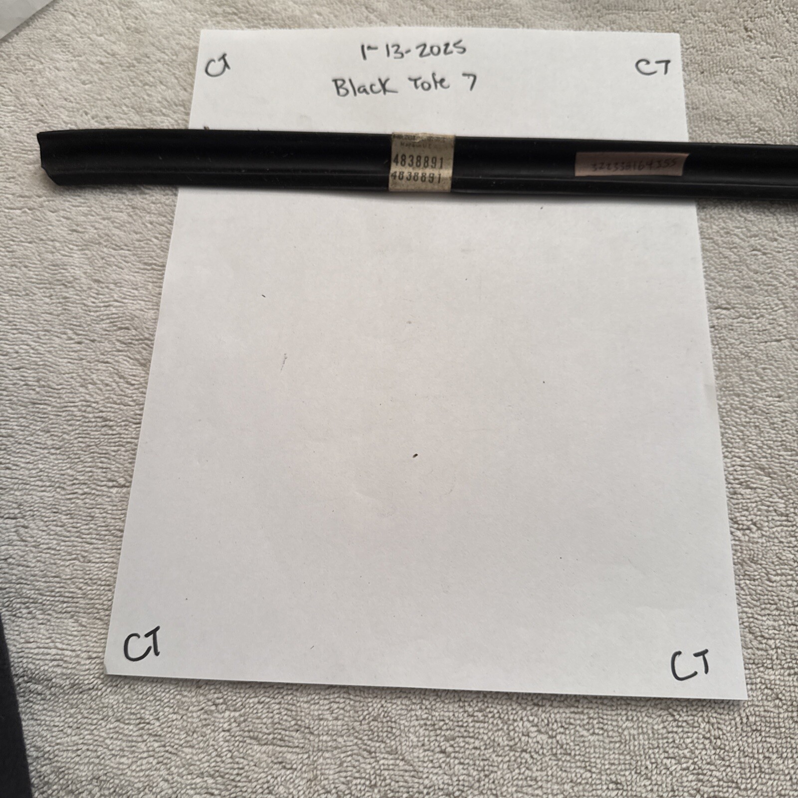 NOS 62 63 64 GM Impala Belair Vertical Weather Strip LEFT Rear window passenger