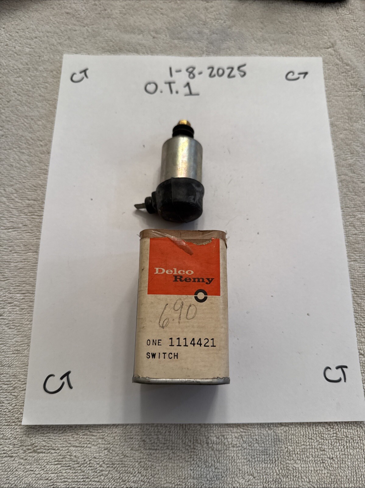 NOS 68 69 Chevrolet Chevelle Nova Camaro Carb Throttle Stop Solenoid 1114421