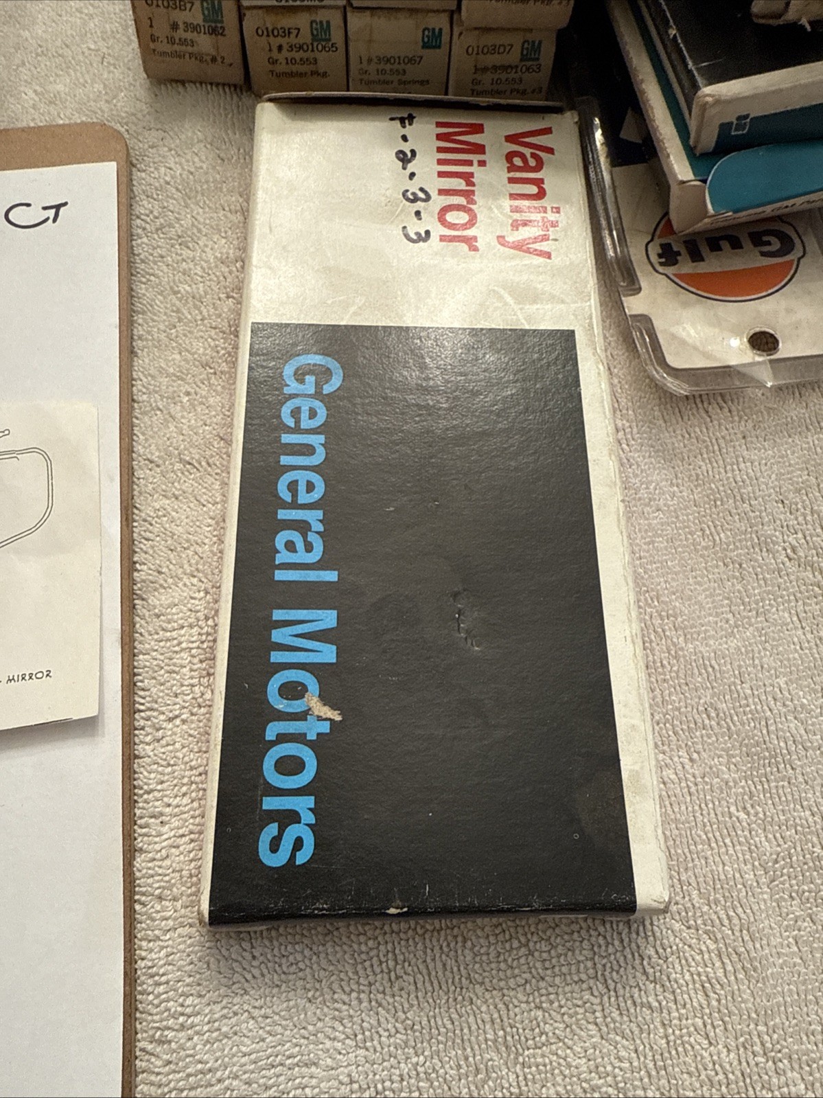 NOS 70s 80s GM Sun Visor VANITY MIRROR Pontiac Chevrolet Buick Oldsmobile NEW - Image 4